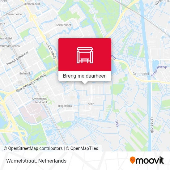 Wamelstraat kaart