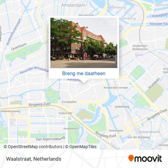 Waalstraat kaart