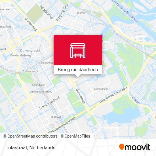 Tulastraat kaart