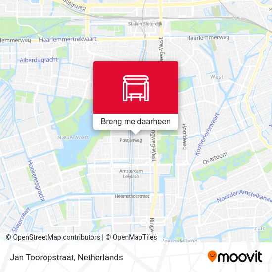 Jan Tooropstraat kaart