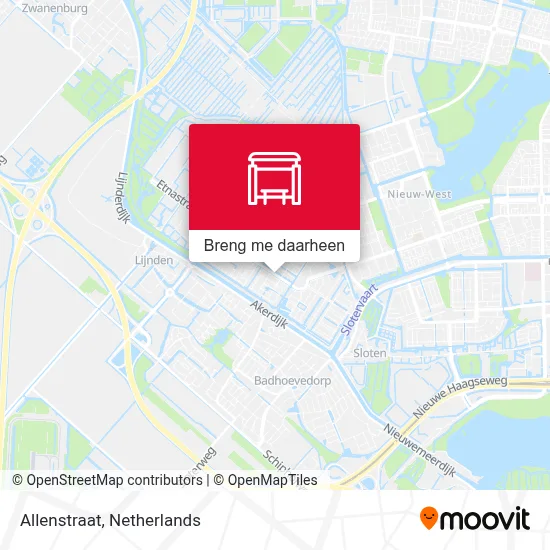 Allenstraat kaart
