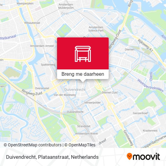 Duivendrecht, Plataanstraat kaart