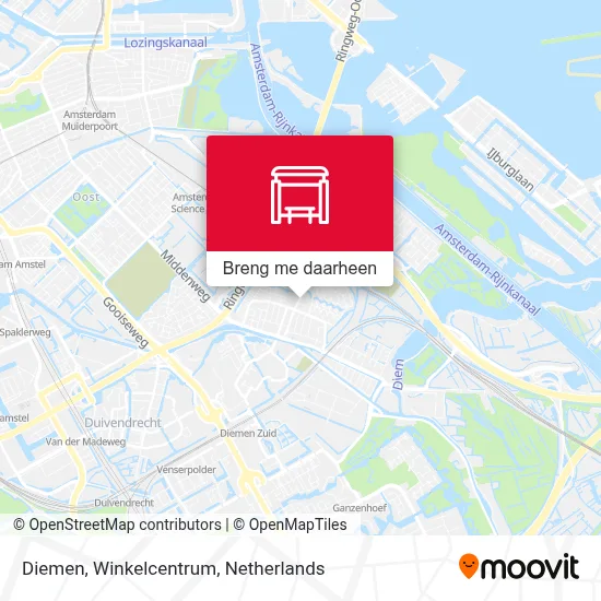 Diemen, Winkelcentrum kaart