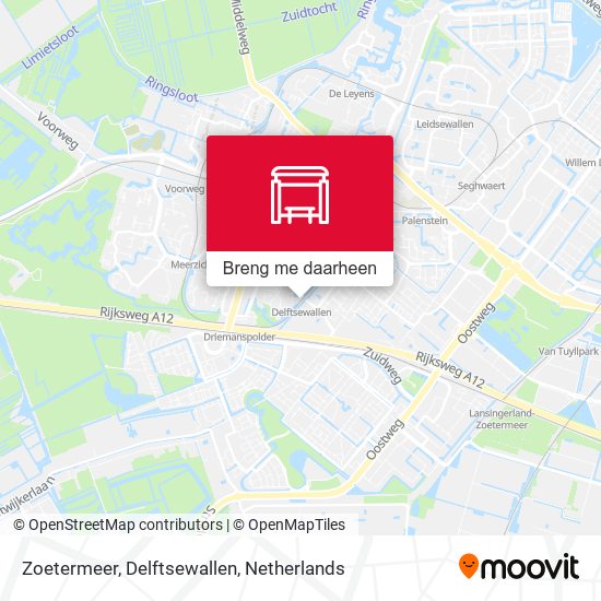 Zoetermeer, Delftsewallen kaart