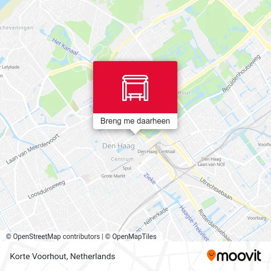 Korte Voorhout kaart