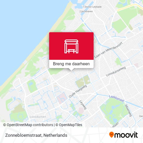 Zonnebloemstraat kaart