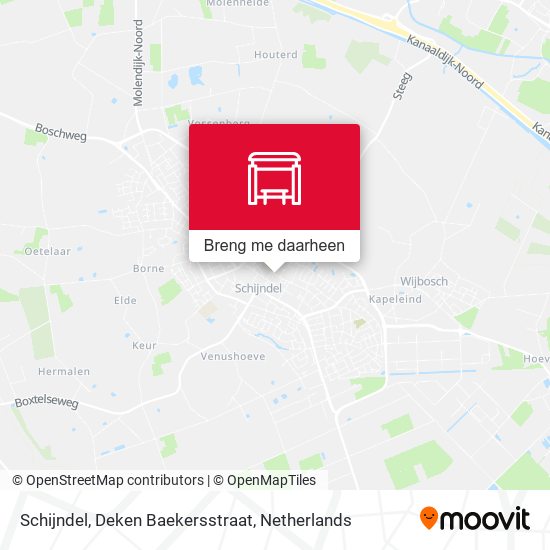 Schijndel, Deken Baekersstraat kaart