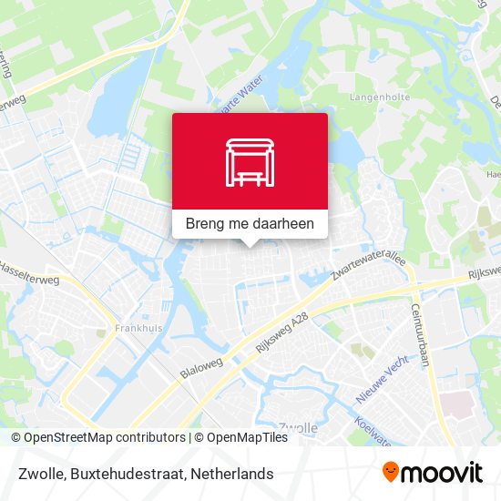 Zwolle, Buxtehudestraat kaart