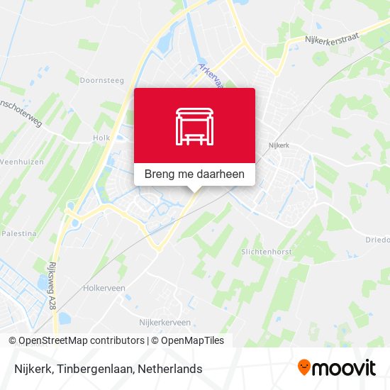 Nijkerk, Tinbergenlaan kaart