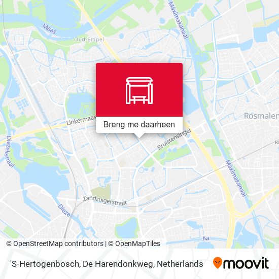 'S-Hertogenbosch, De Harendonkweg kaart