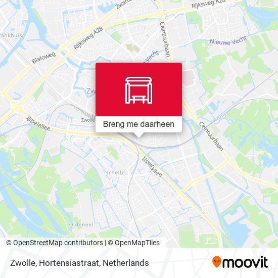 Zwolle, Hortensiastraat kaart