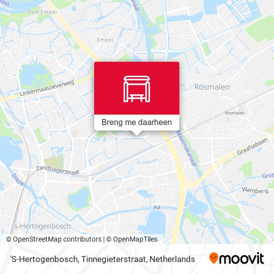 'S-Hertogenbosch, Tinnegieterstraat kaart