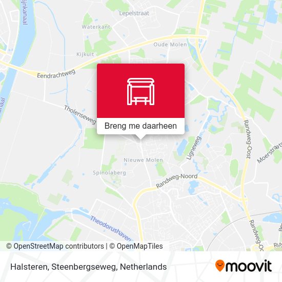 Halsteren, Steenbergseweg kaart