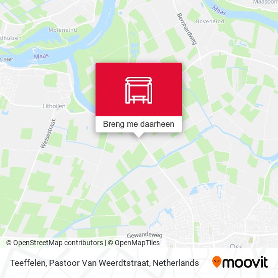 Teeffelen, Pastoor Van Weerdtstraat kaart