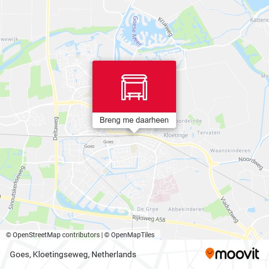 Goes, Kloetingseweg kaart