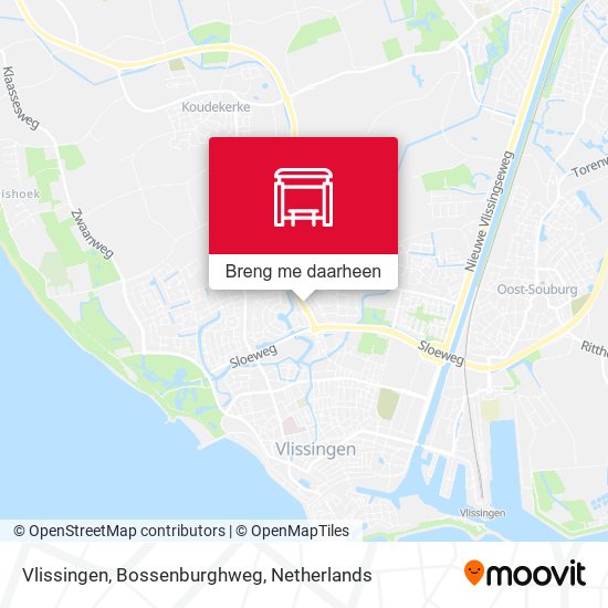 Vlissingen, Bossenburghweg kaart