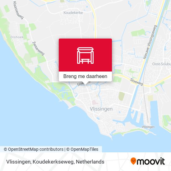 Vlissingen, Koudekerkseweg kaart