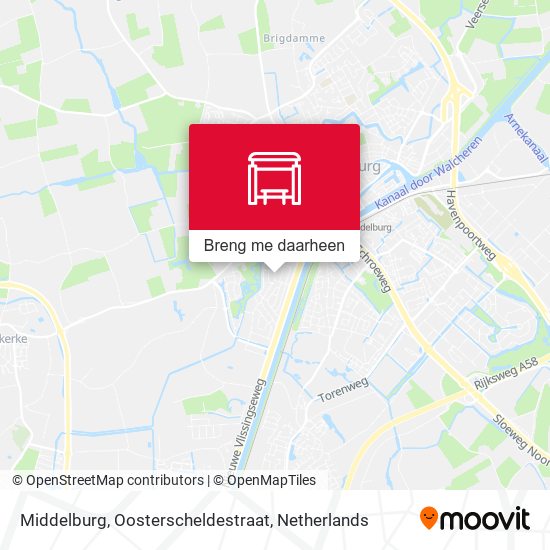 Middelburg, Oosterscheldestraat kaart
