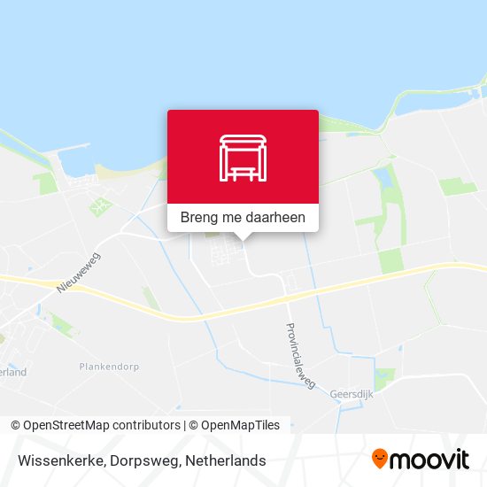 Wissenkerke, Dorpsweg kaart