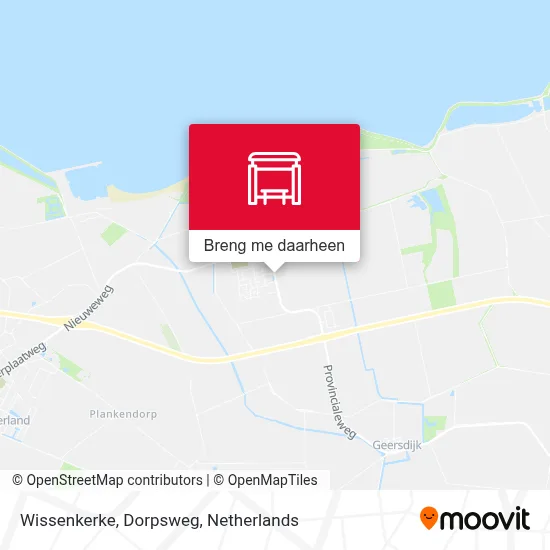 Wissenkerke, Dorpsweg kaart