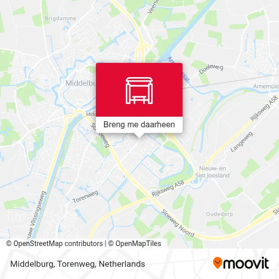 Middelburg, Torenweg kaart