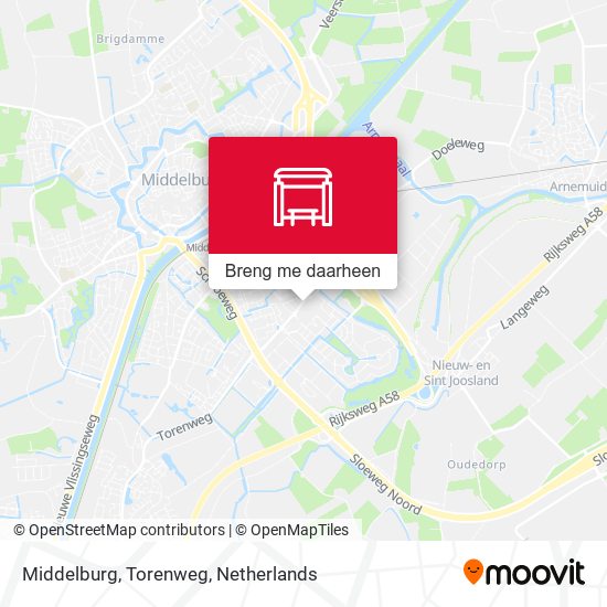 Middelburg, Torenweg kaart