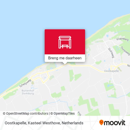Oostkapelle, Kasteel Westhove kaart