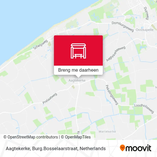 Aagtekerke, Burg.Bosselaarstraat kaart