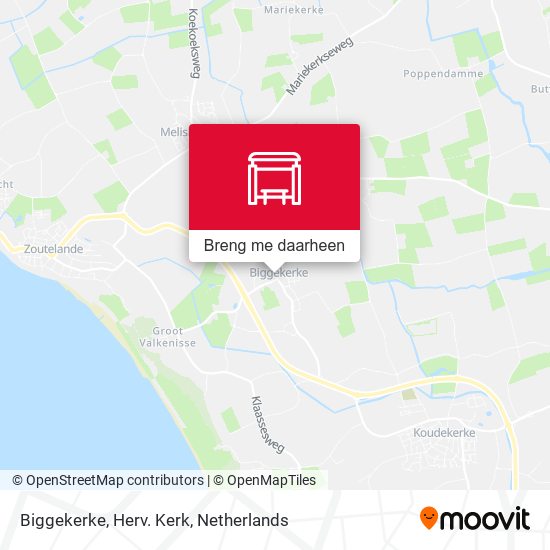 Biggekerke, Herv. Kerk kaart
