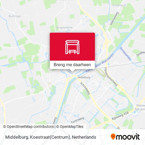 Middelburg, Koestraat(Centrum) kaart