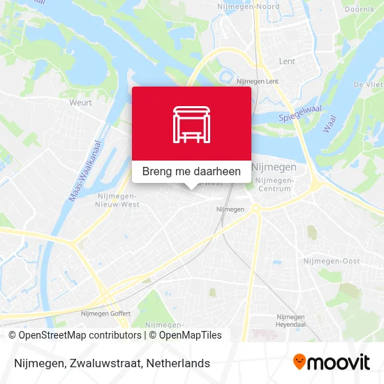 Nijmegen, Zwaluwstraat kaart