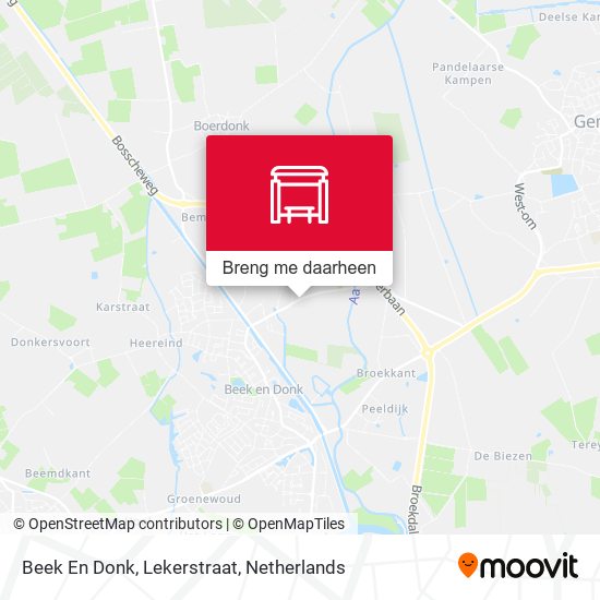 Beek En Donk, Lekerstraat kaart