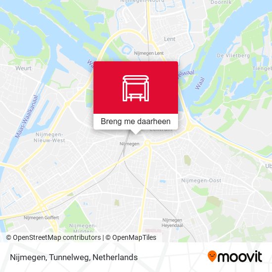 Nijmegen, Tunnelweg kaart