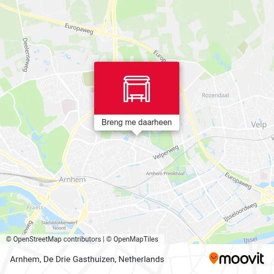 Arnhem, De Drie Gasthuizen kaart