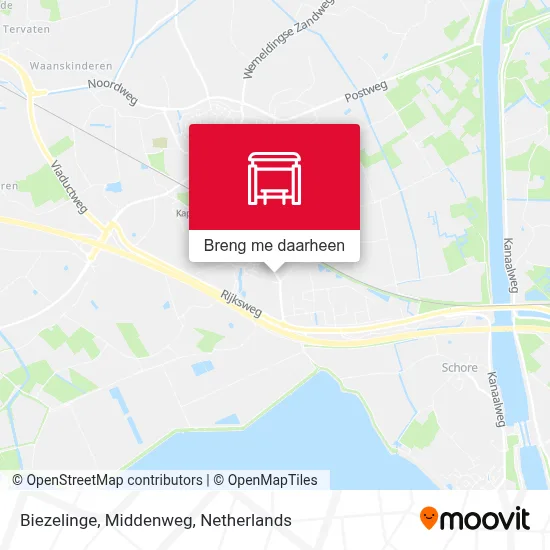 Biezelinge, Middenweg kaart