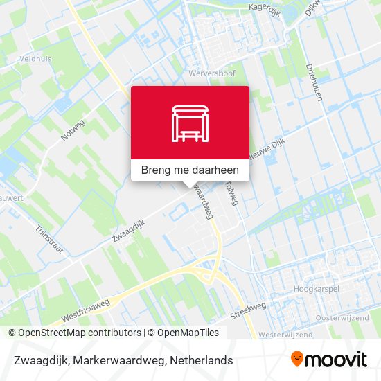 Zwaagdijk, Markerwaardweg kaart