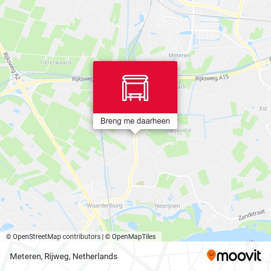 Meteren, Rijweg kaart