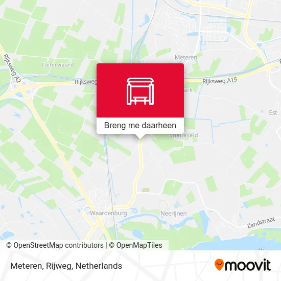 Meteren, Rijweg kaart