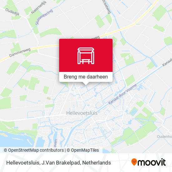 Hellevoetsluis, J.Van Brakelpad kaart