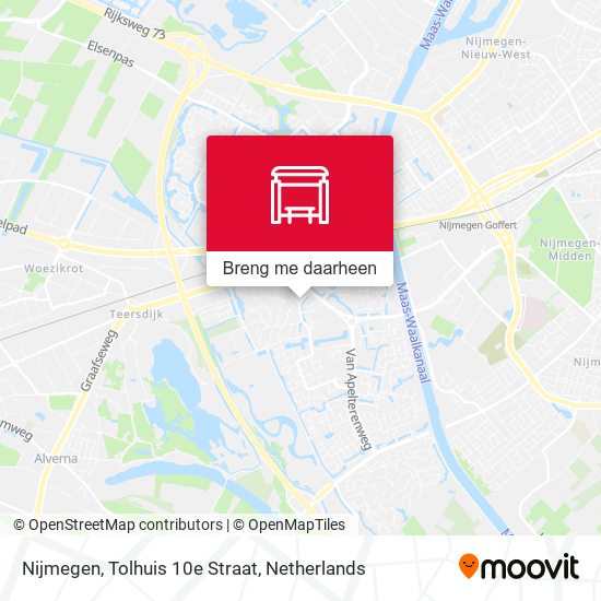 Nijmegen, Tolhuis 10e Straat kaart