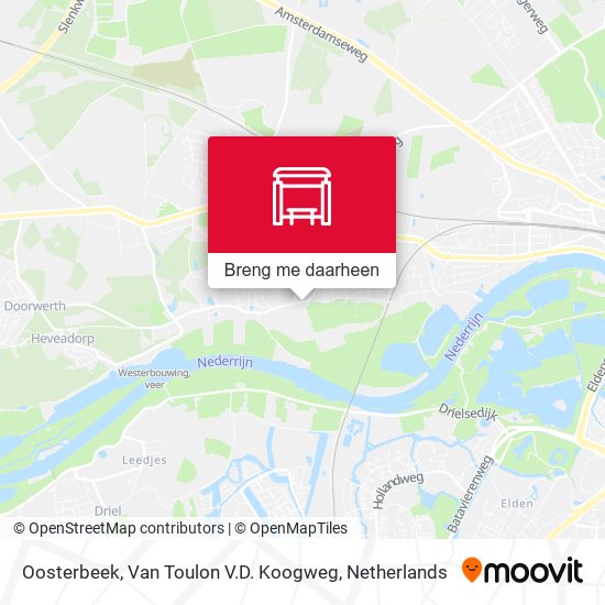Oosterbeek, Van Toulon V.D. Koogweg kaart