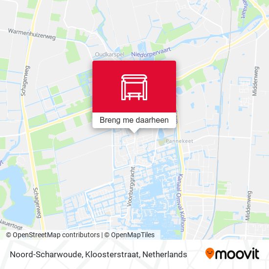 Noord-Scharwoude, Kloosterstraat kaart