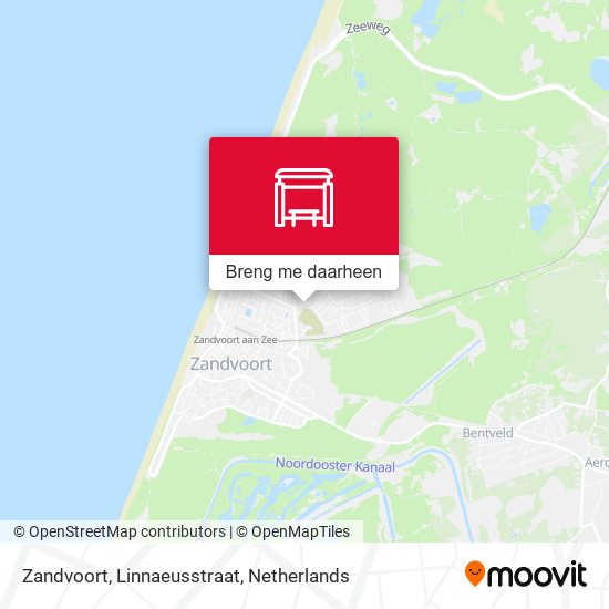 Zandvoort, Linnaeusstraat kaart