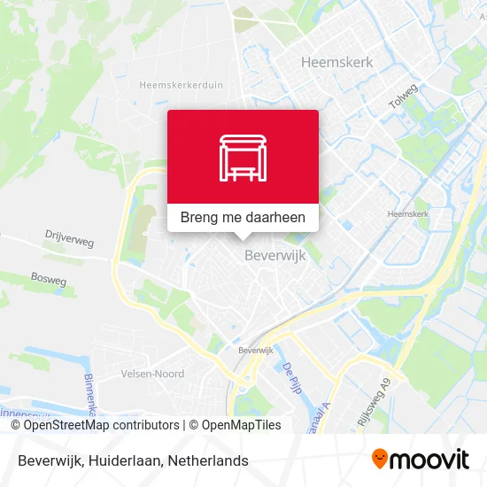 Beverwijk, Huiderlaan kaart