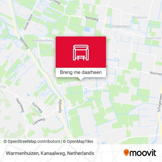 Warmenhuizen, Kanaalweg kaart