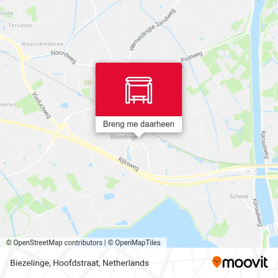 Biezelinge, Hoofdstraat kaart