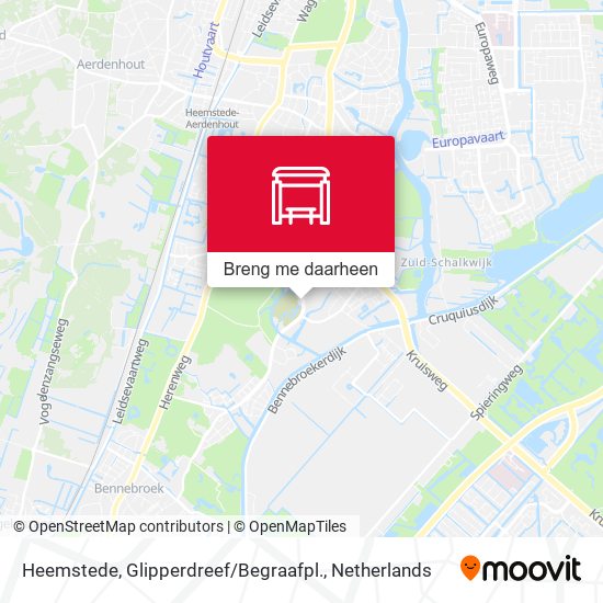 Heemstede, Glipperdreef / Begraafpl. kaart