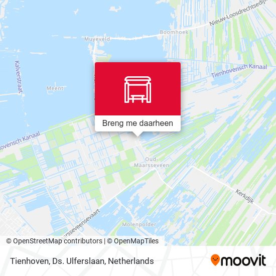 Tienhoven, Ds. Ulferslaan kaart