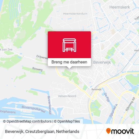 Beverwijk, Creutzberglaan kaart