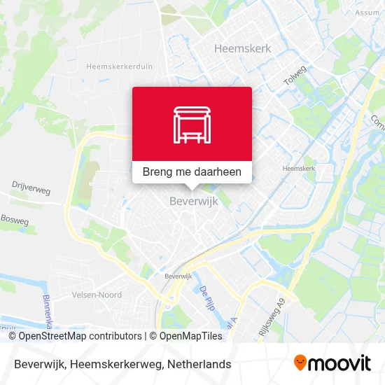 Beverwijk, Heemskerkerweg kaart
